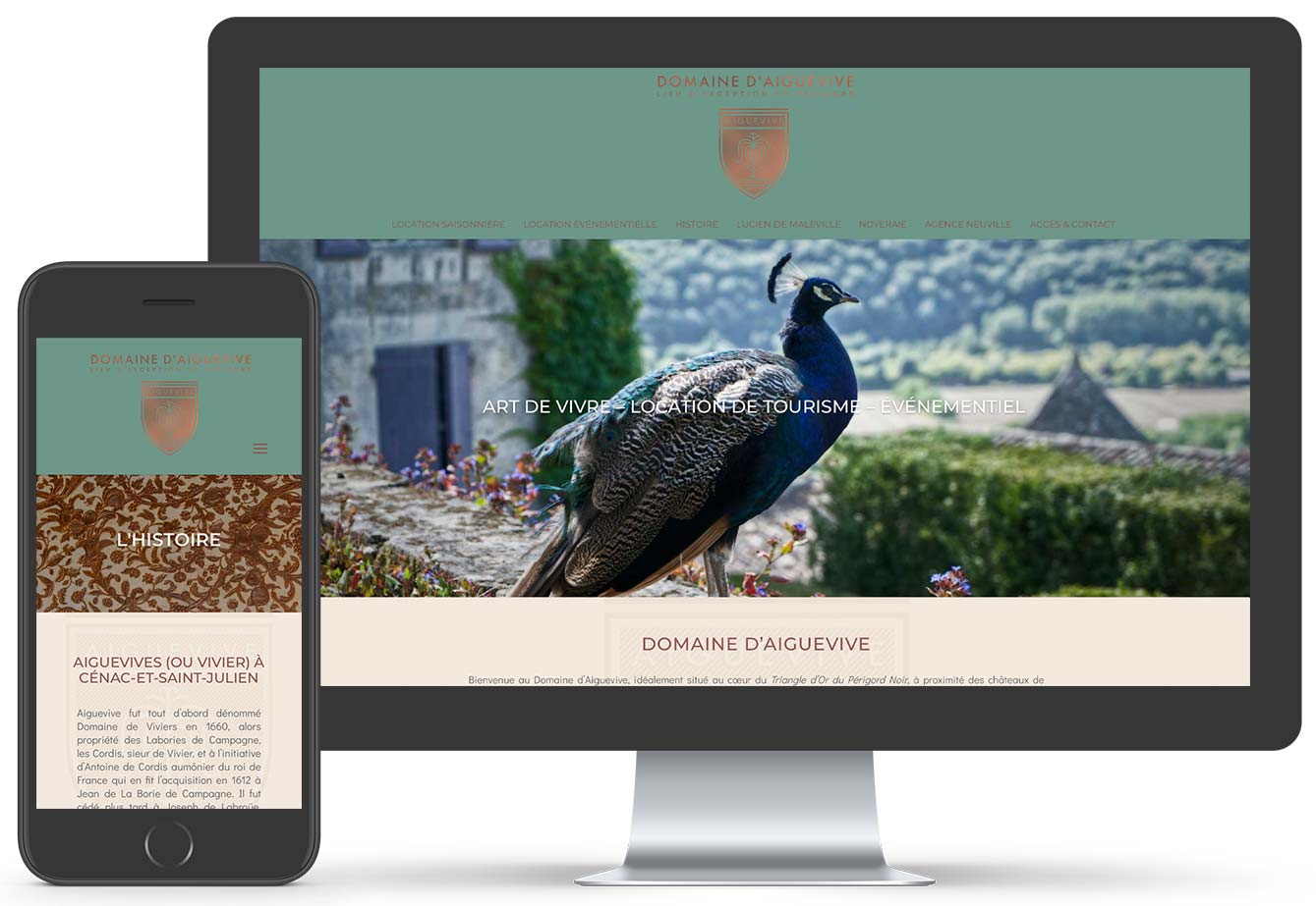 Webdesign site Domaine d'Aiguevive